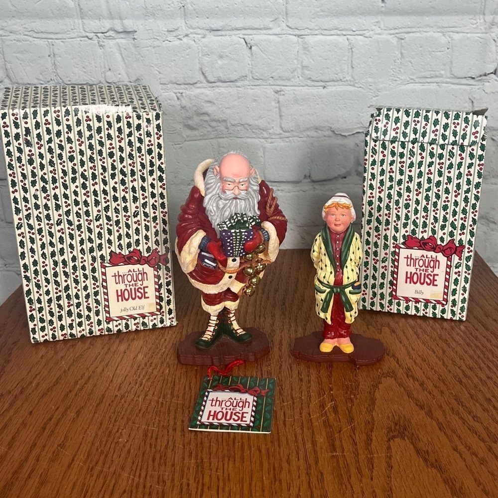 Dept 56 All Through The House - Jolly Old Elf Santa & Billy Boy